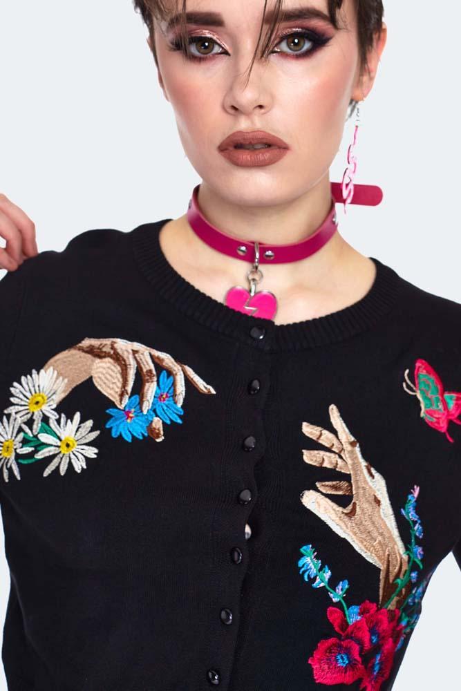 Night Meadow Embroidered Cardigan