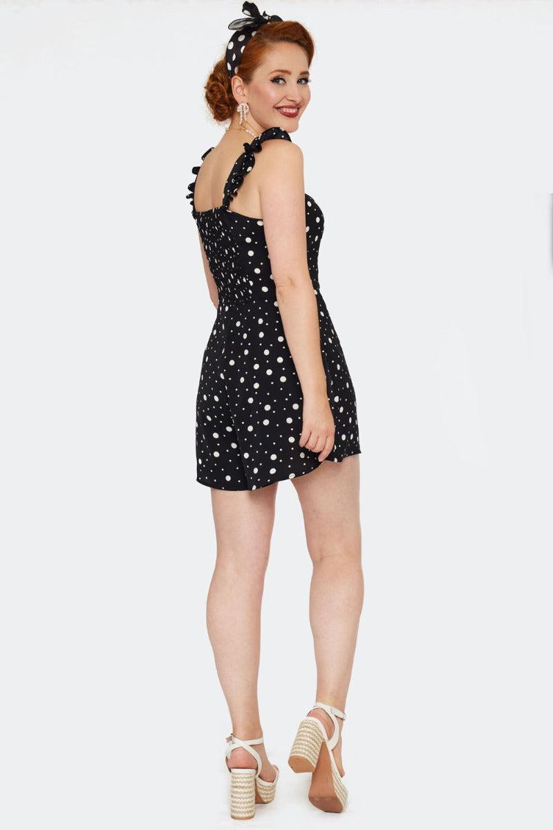 Polka Dot Flutter Shorts Playsuit