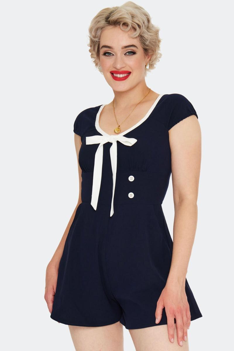 Bow Detail Sailor Playsuit