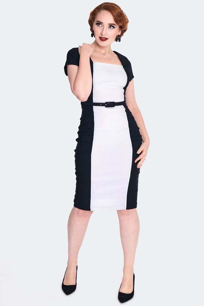 Ruched Midi Pencil Dress