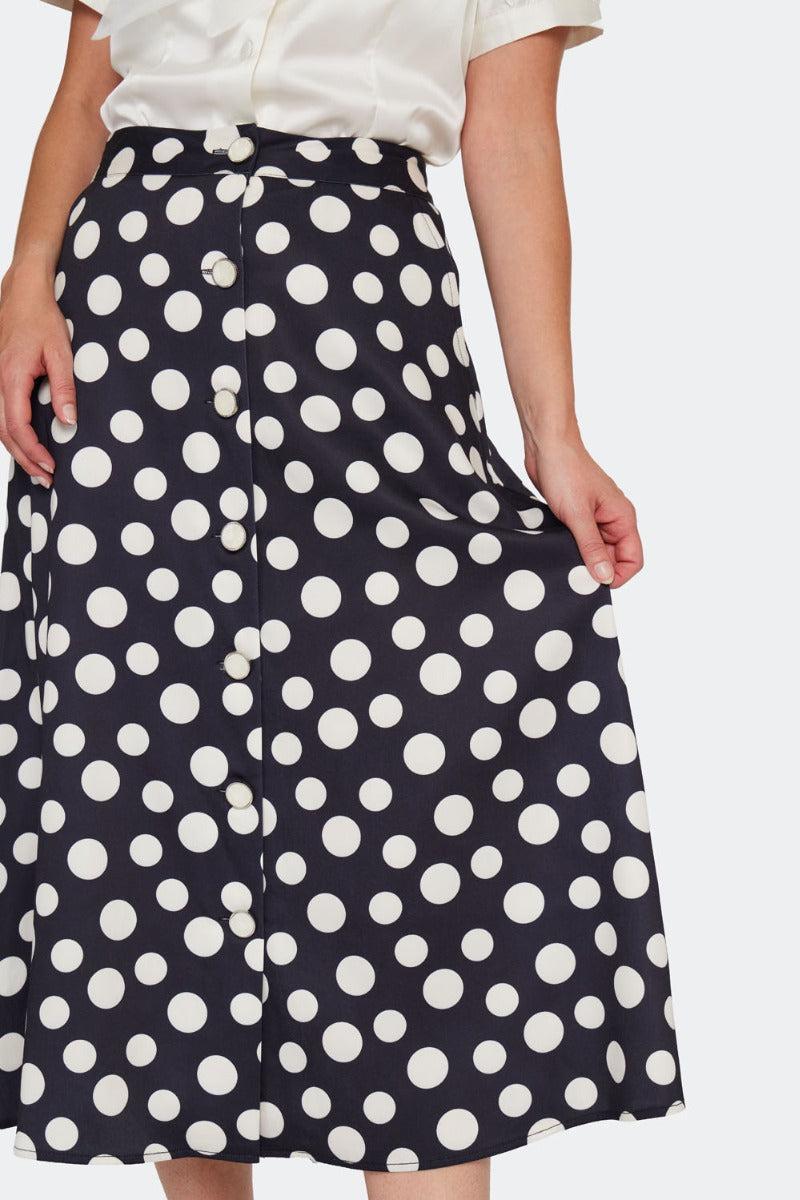 Polka Dot Flare Skirt