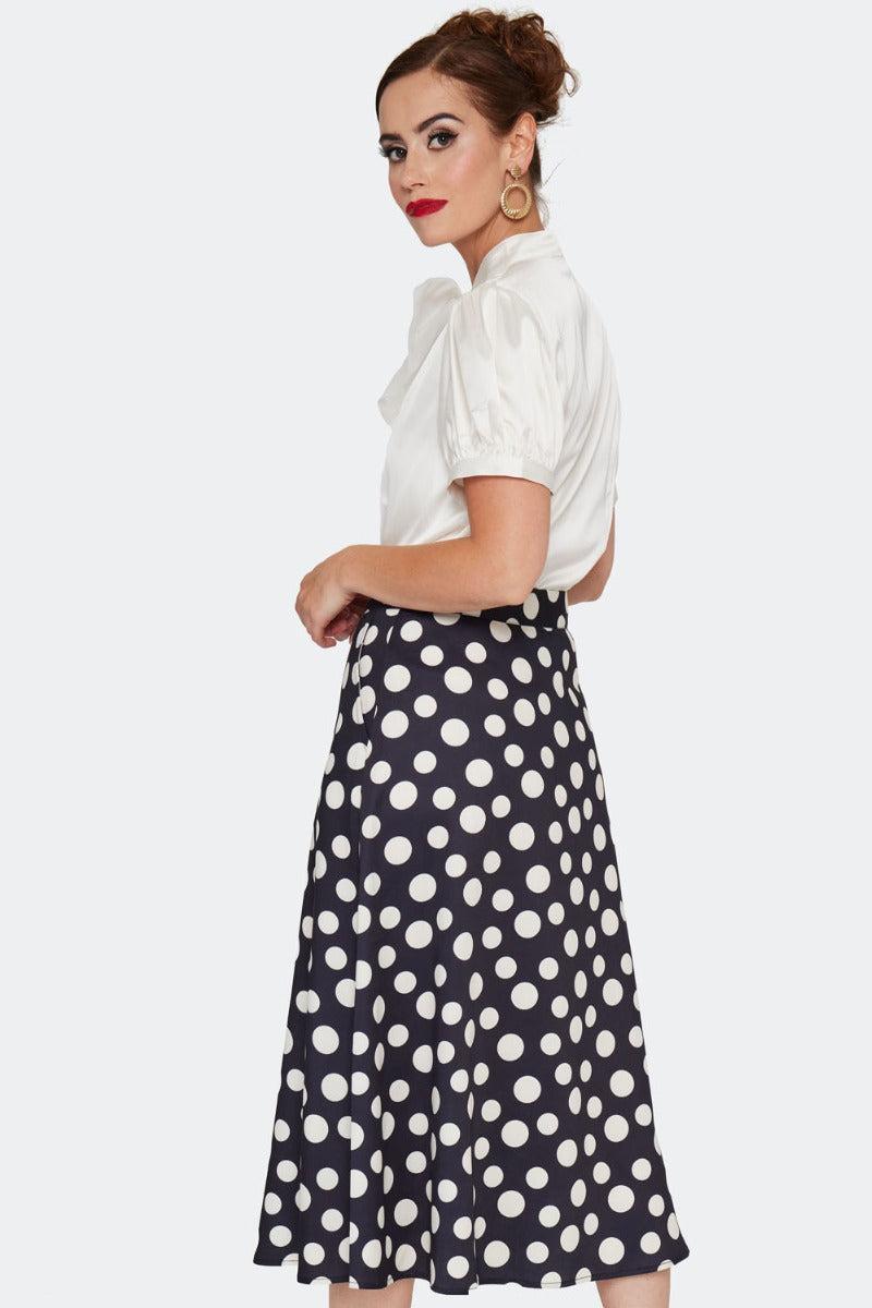 Polka Dot Flare Skirt