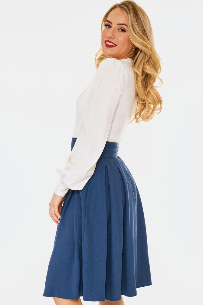 Pleated Flare Skirt