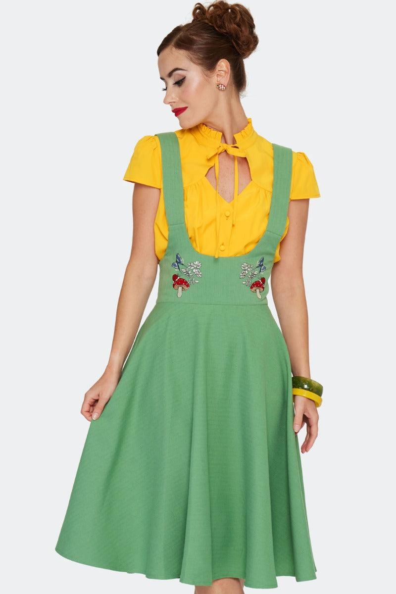 Woodland Embroidery Overall Skirt