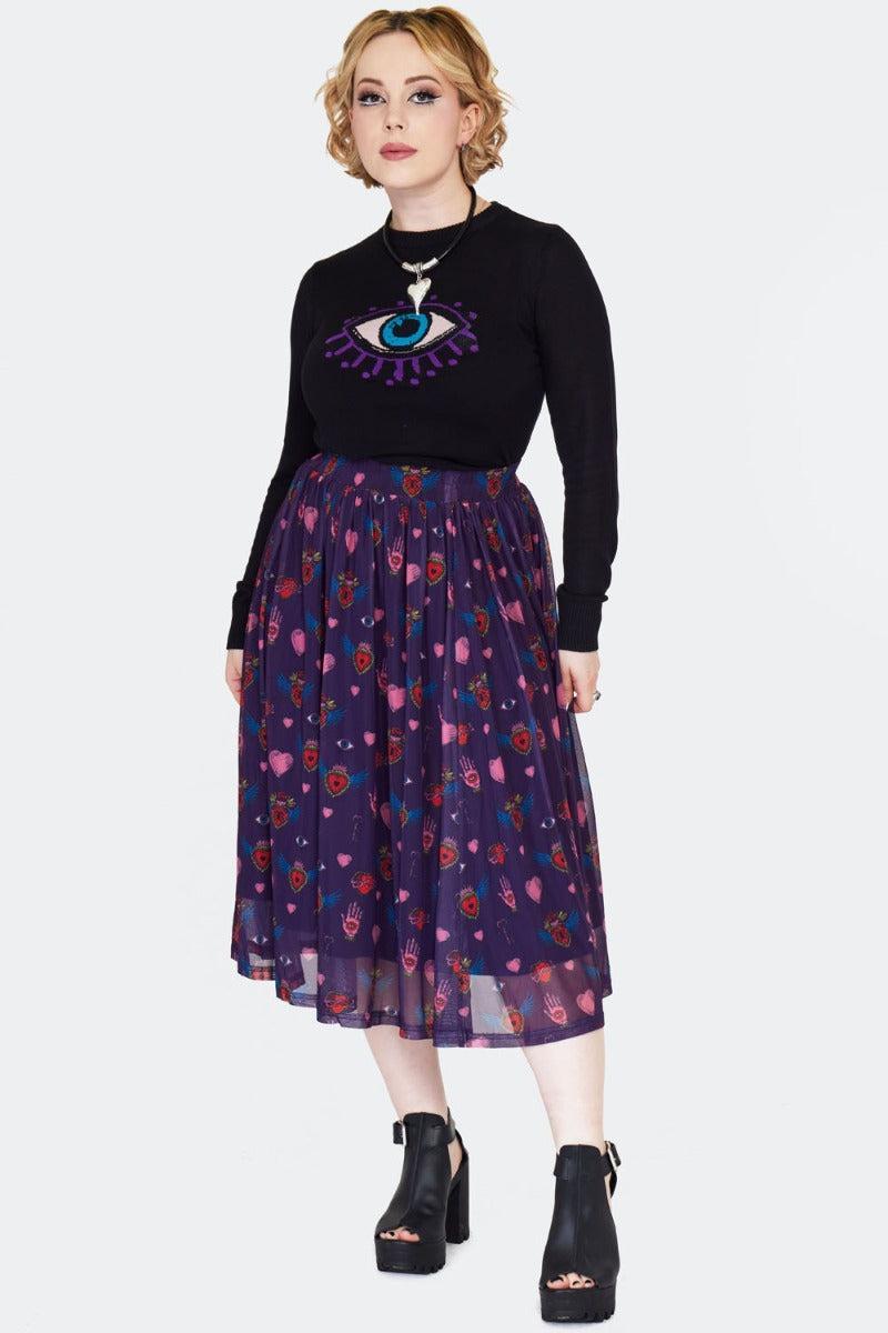 Alchemy Hearts Midi Skirt