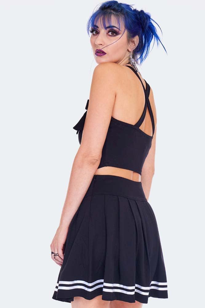 Sailor Pleated Mini Skirt