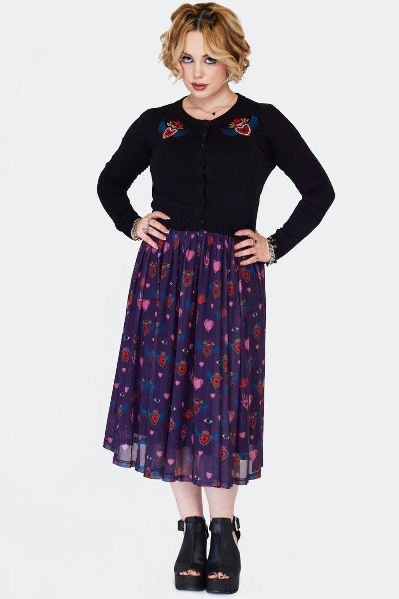 Alchemy Hearts Midi Skirt