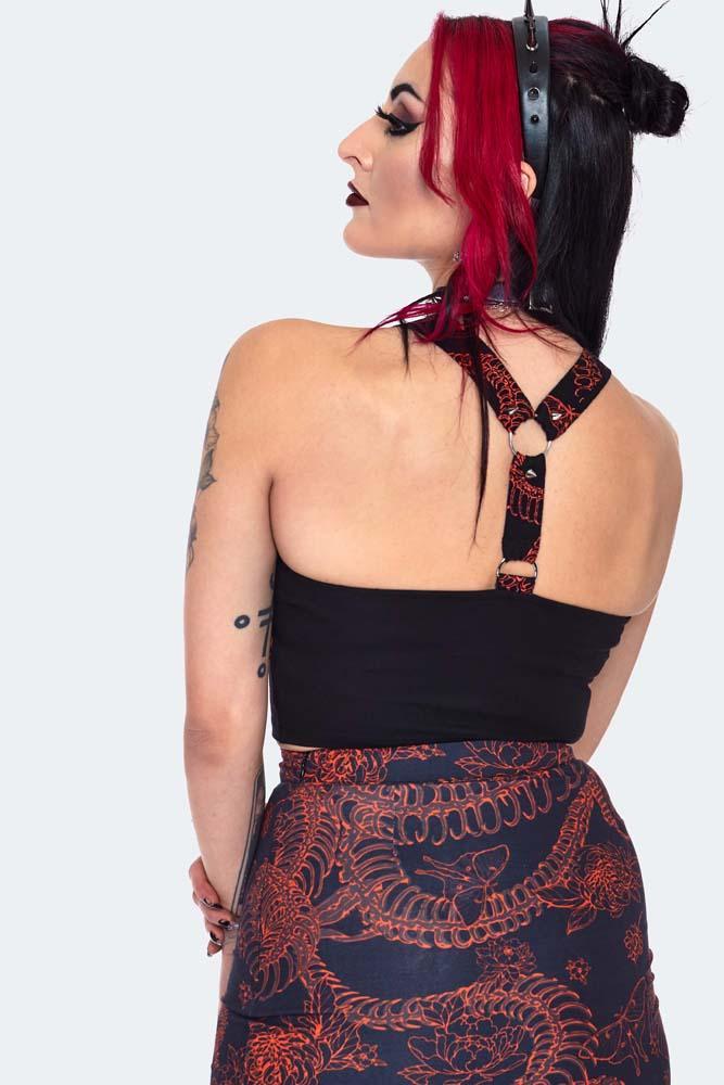 Snake Skeleton Crop Top