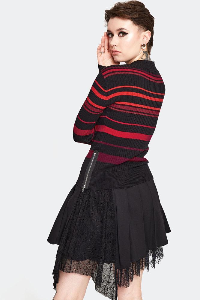 High Neck Striped Jumper