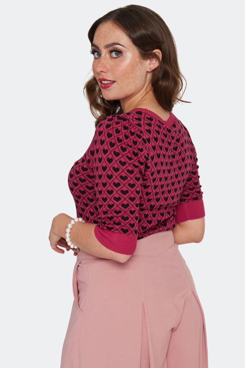 Heart Patterened Sweater