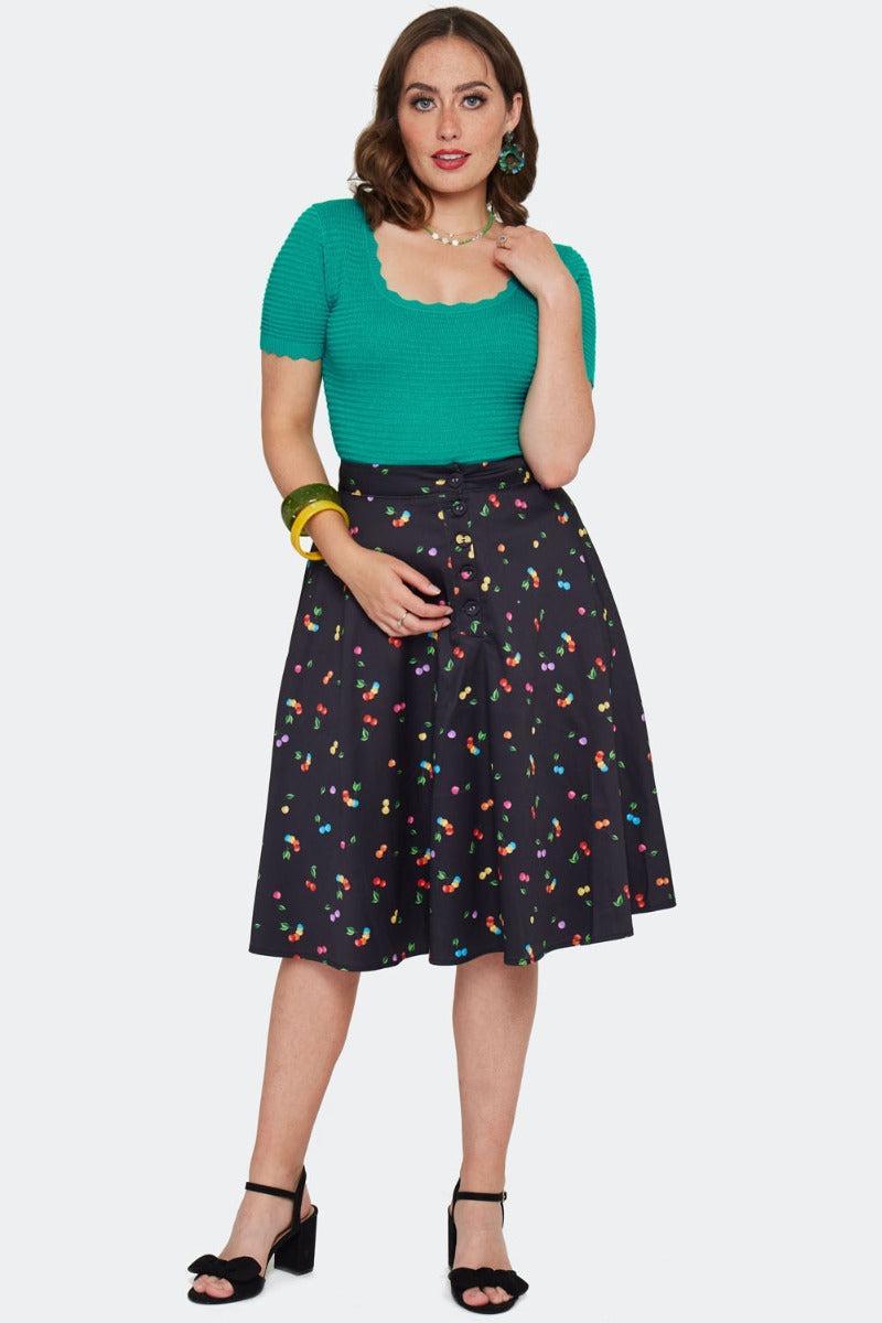 Scalloped Edge Scoop Neck Top