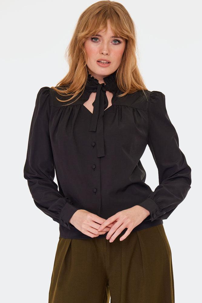 40s Tie Neck Blouse