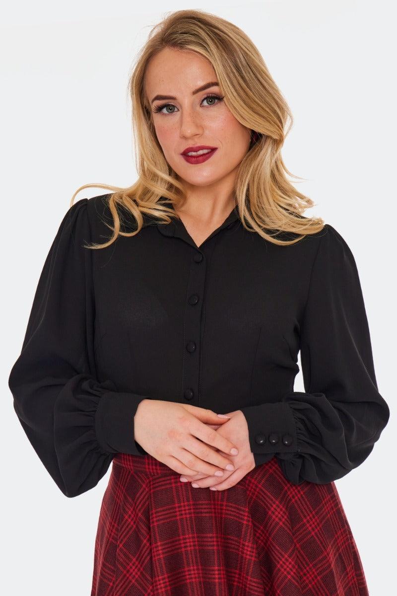Black Long Sleeves Blouse