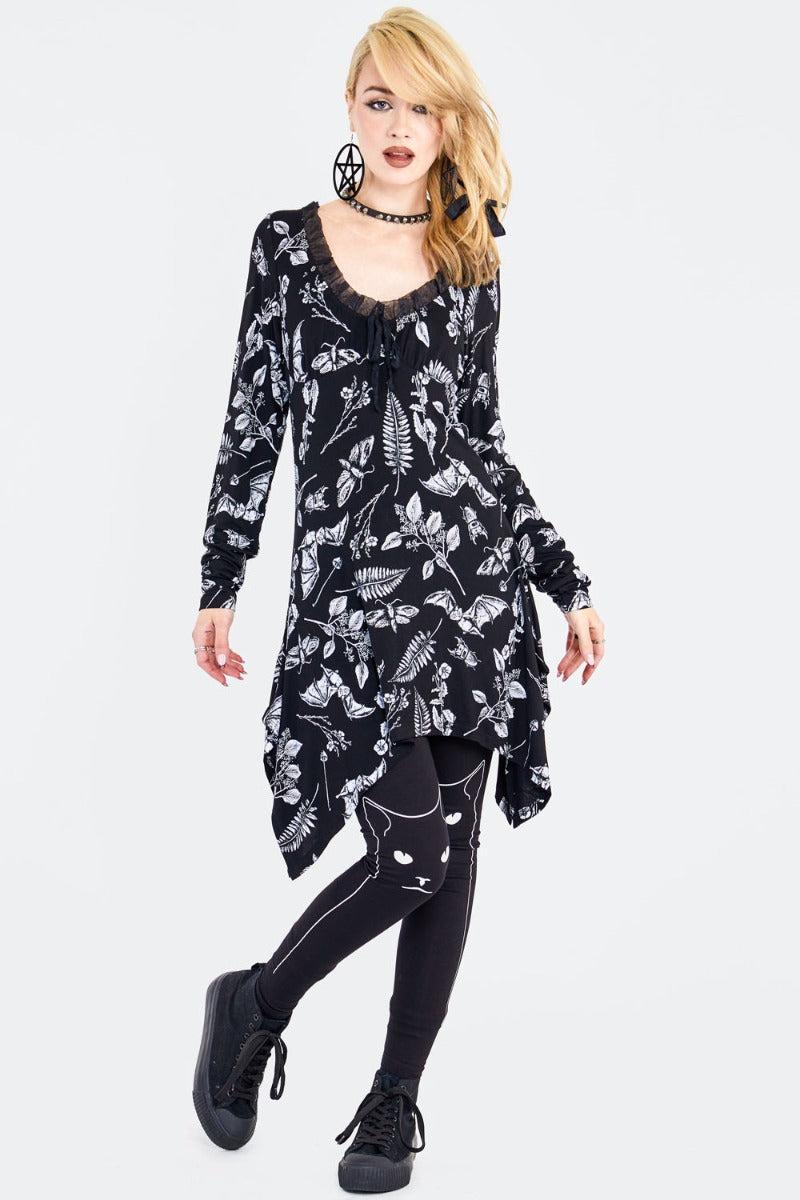 Herbal Bat Print Top