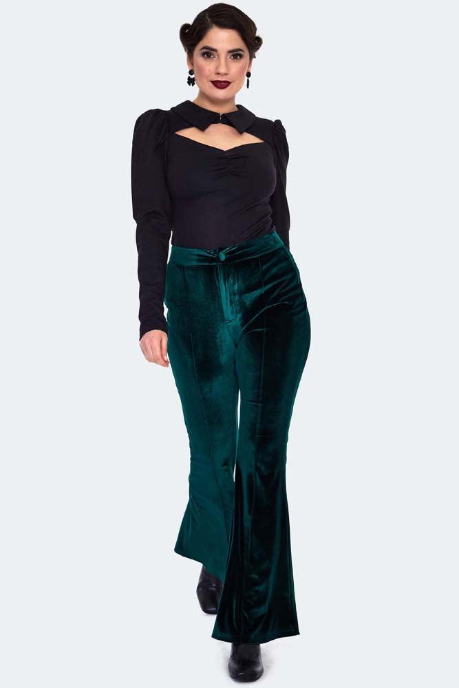 Velvet Flare Trousers