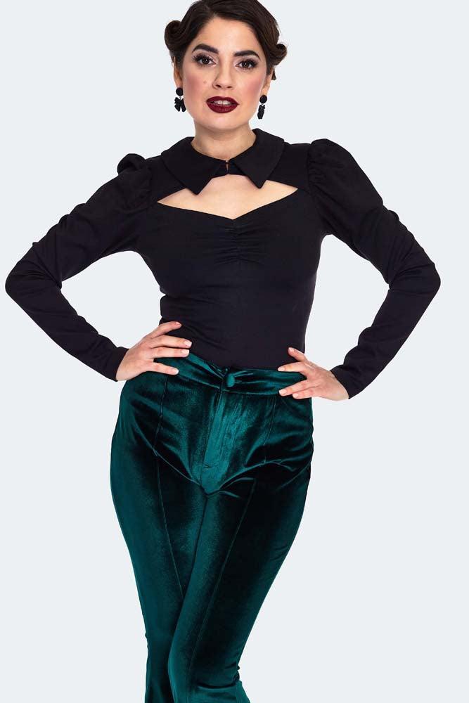 Velvet Flare Trousers