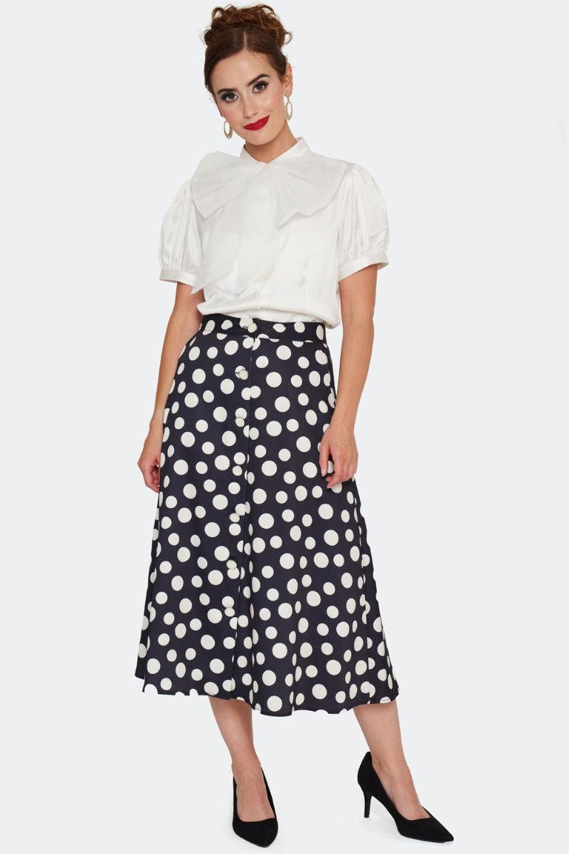 Polka Dot Flare Skirt