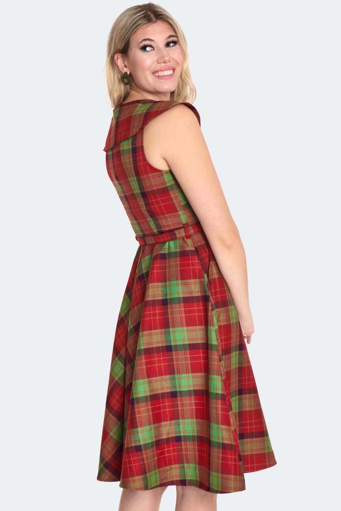 Checked Flare Dress