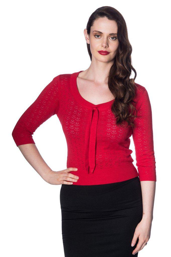 50s Pointelle Top-Banned-Dark Fashion Clothing