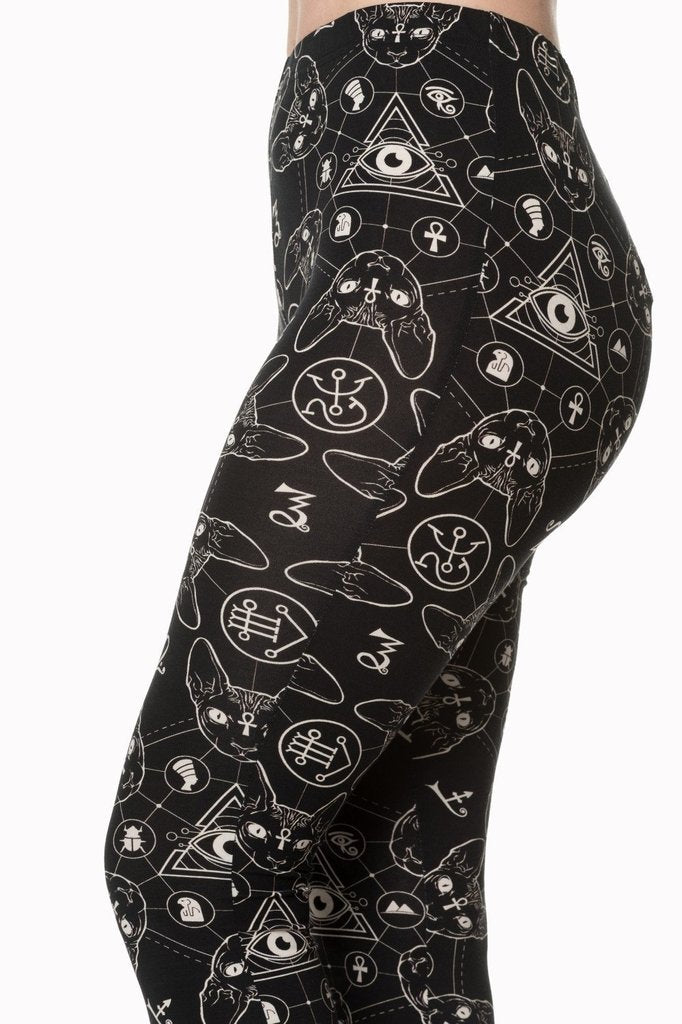 9 Lives Leggings-Banned-Dark Fashion Clothing