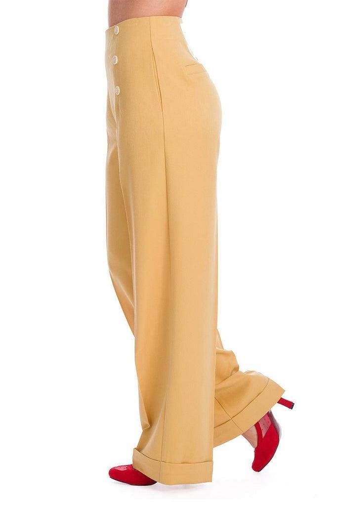 Adventures Ahead Button Trouser-Banned-Dark Fashion Clothing