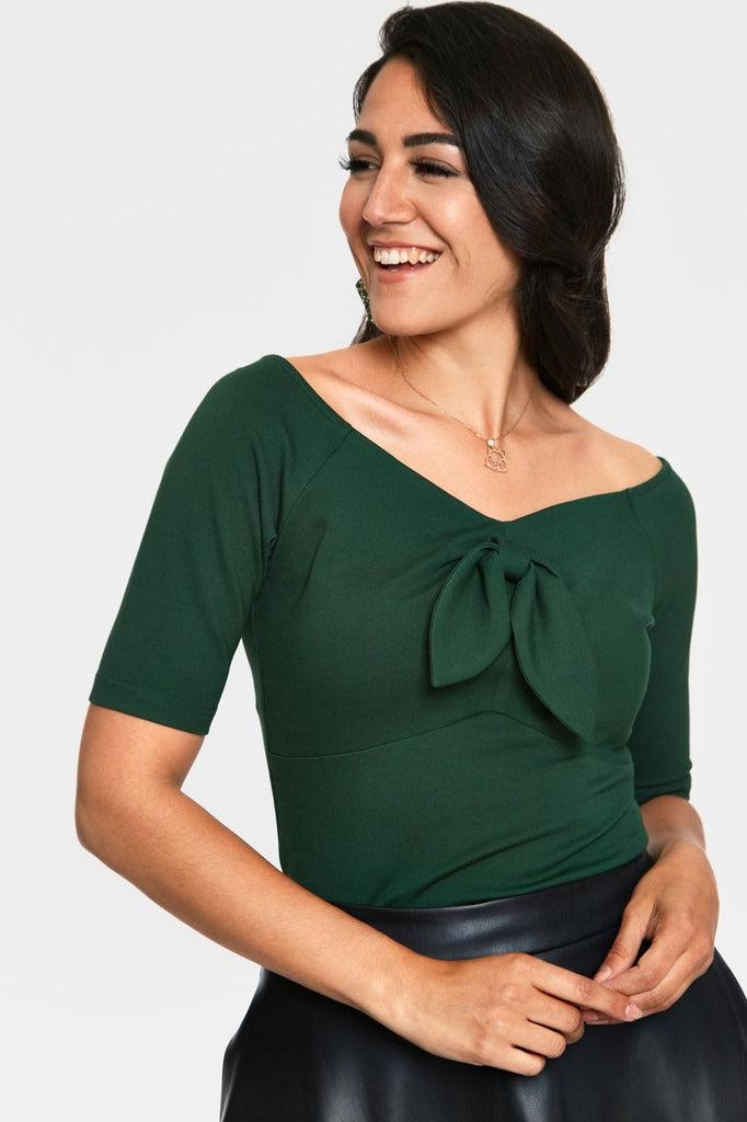 Anika Tie Front Pullover Top-Voodoo Vixen-Dark Fashion Clothing