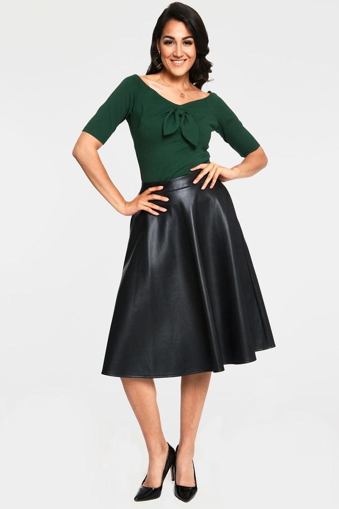 Anika Tie Front Pullover Top-Voodoo Vixen-Dark Fashion Clothing