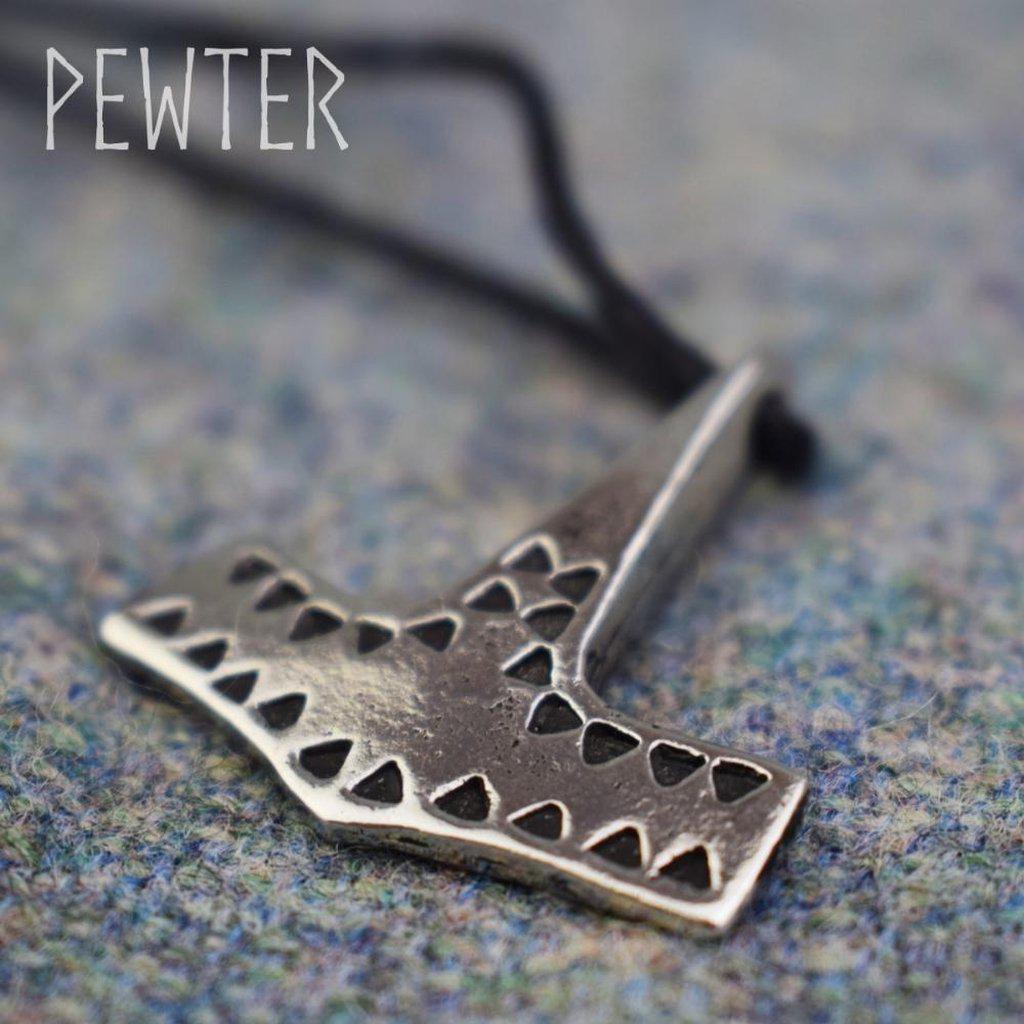 Asgard Danish Hammered Hammer Pendant – Pewter or Silver-Asgard-Dark Fashion Clothing