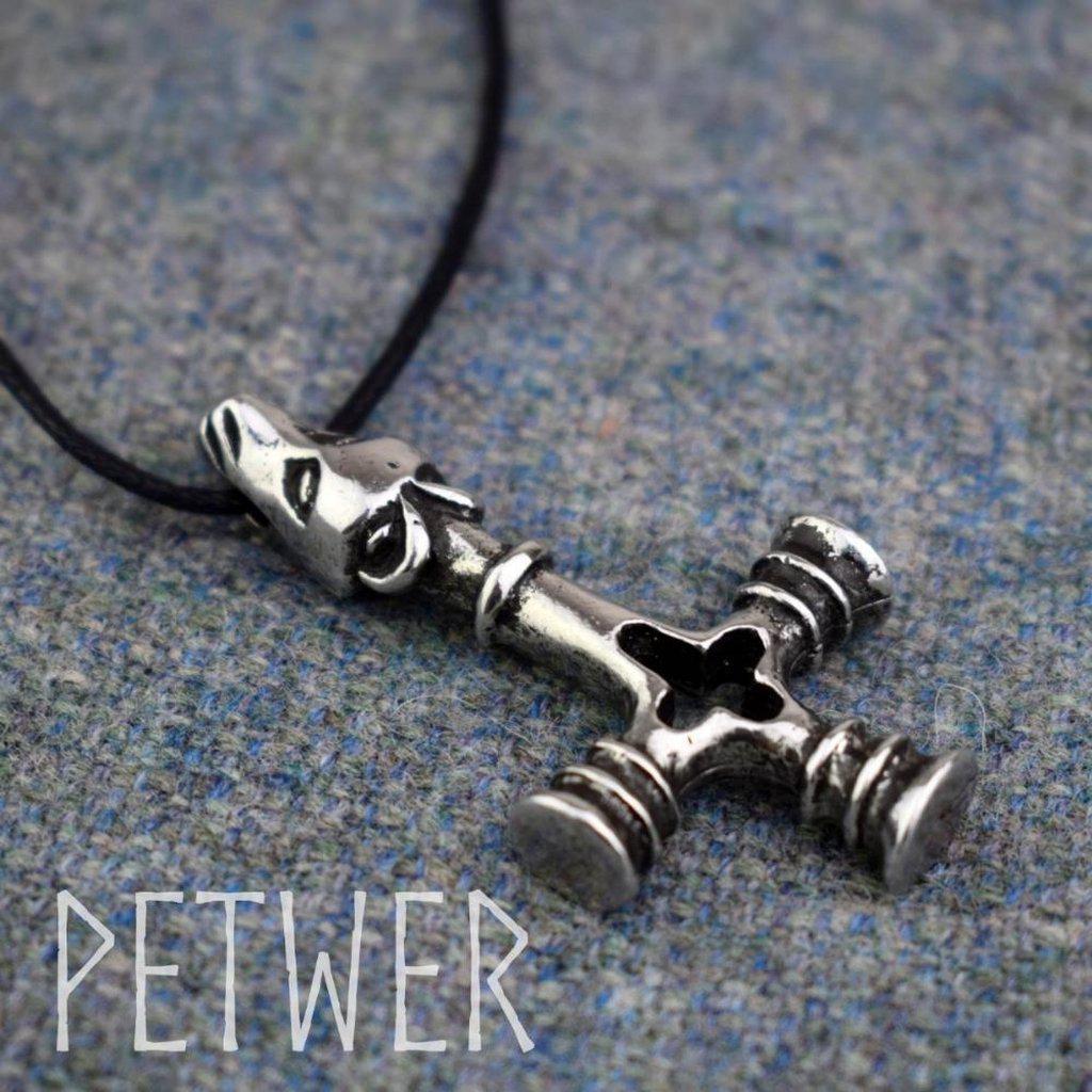 Asgard Dragon Hammer Pendant – Pewter or Silver-Asgard-Dark Fashion Clothing
