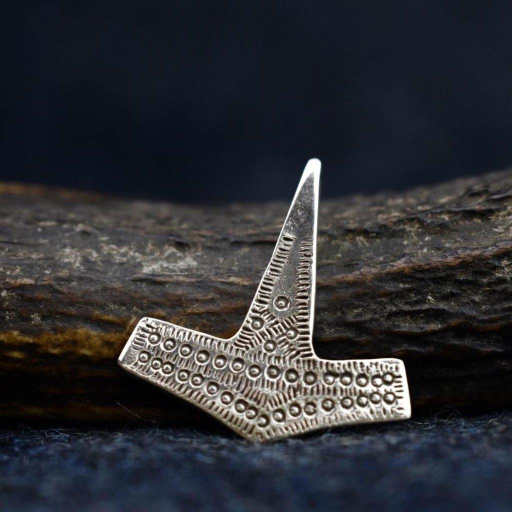 Asgard Hammered Hammer Pendant - Silver-Asgard-Dark Fashion Clothing