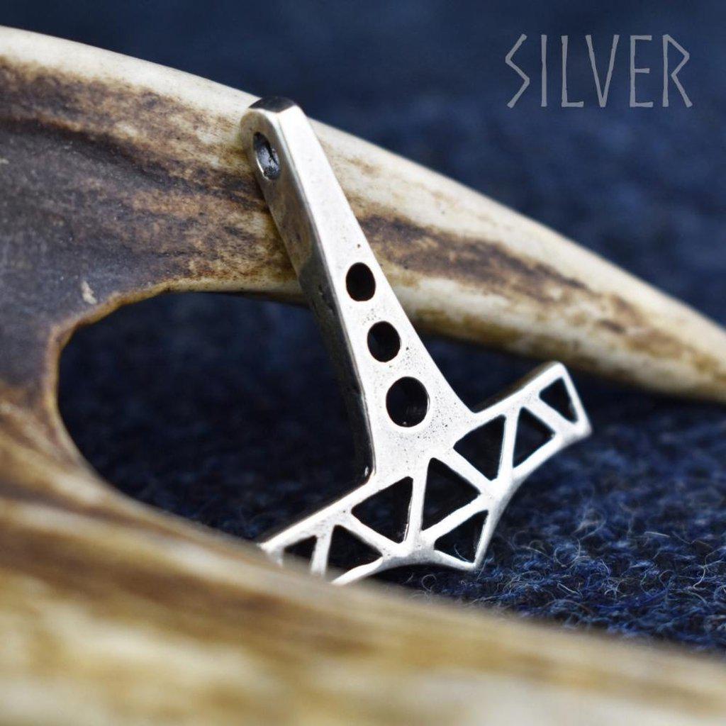 Asgard Openwork Thor's Hammer - Sterling Silver-Asgard-Dark Fashion Clothing