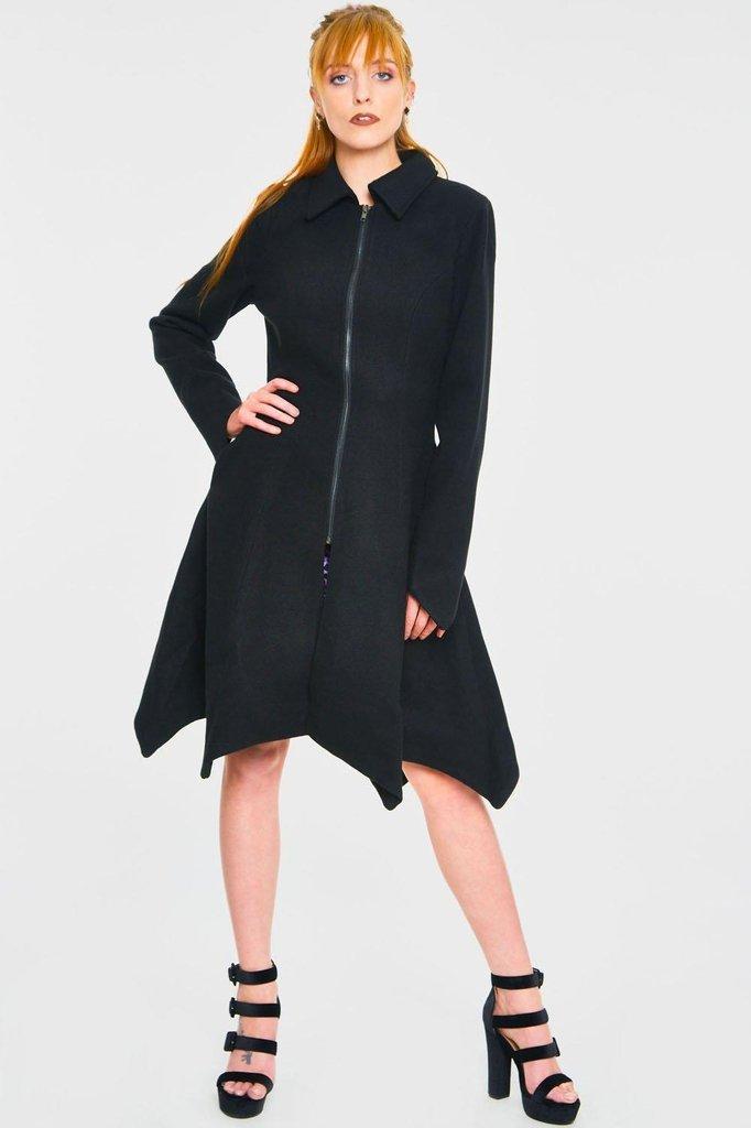 Bite Me Bat Hem Coat-Jawbreaker-Dark Fashion Clothing