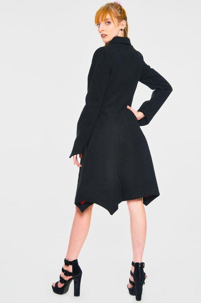 Bite Me Bat Hem Coat-Jawbreaker-Dark Fashion Clothing