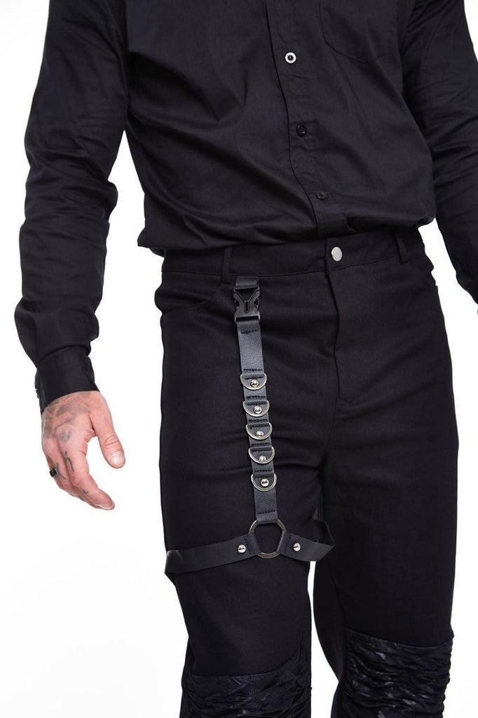 Black Trouser with Contrast Panels-Jawbreaker-Dark Fashion Clothing