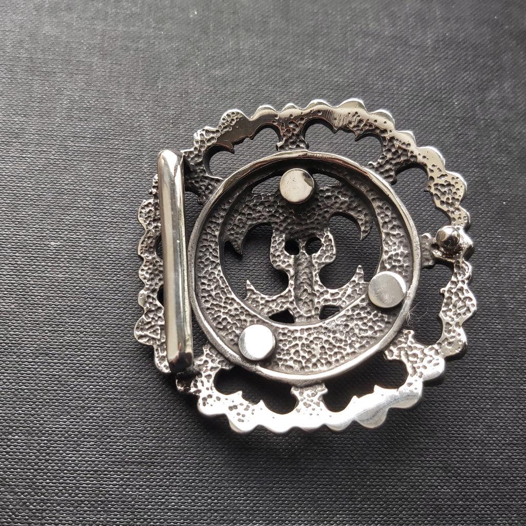Celtic Skull Belt Buckle - Steel-Badboy-Dark Fashion Clothing
