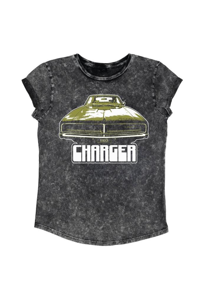 Charger Rolled Sleeve Tee-Toxico-Dark Fashion Clothing
