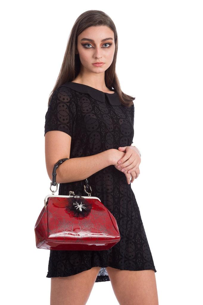 Circle Flock Shift Dress-Banned-Dark Fashion Clothing