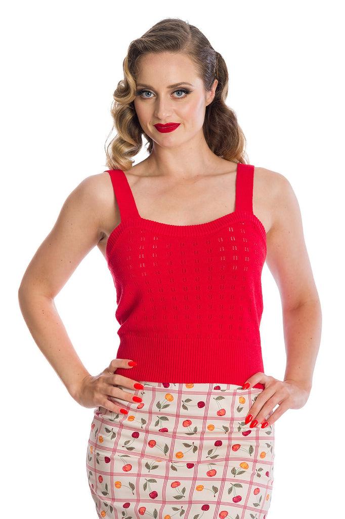 Dora Strap Knit Top-Banned-Dark Fashion Clothing