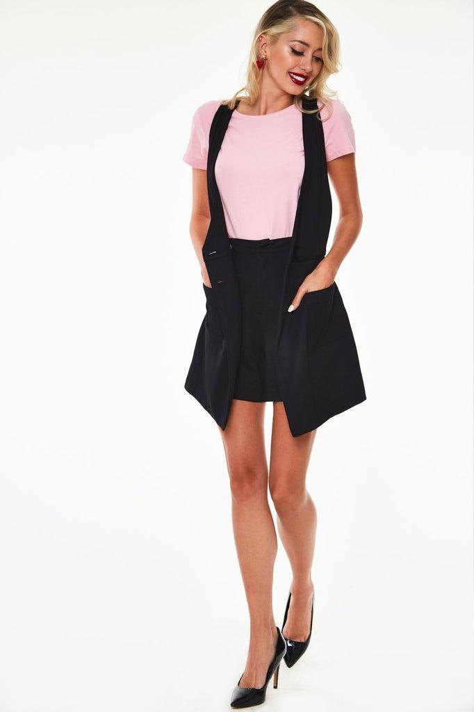 Double-breasted Shorts With Blazer Front-Voodoo Vixen-Dark Fashion Clothing