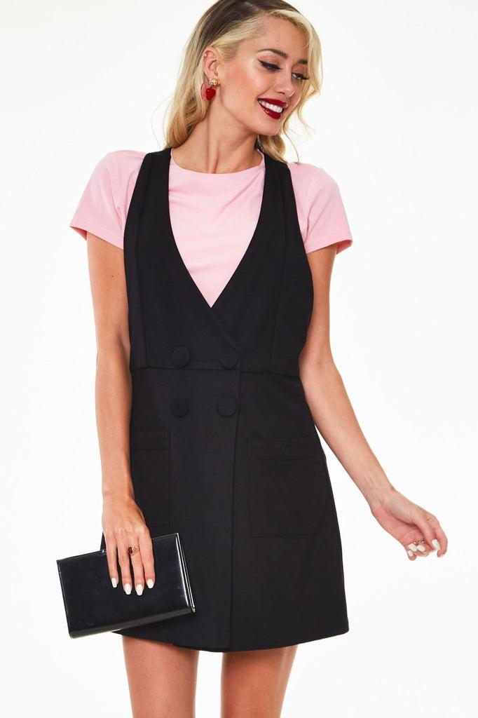 Double-breasted Shorts With Blazer Front-Voodoo Vixen-Dark Fashion Clothing