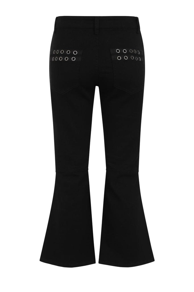 Drusilla Flare Trousers-Banned-Dark Fashion Clothing