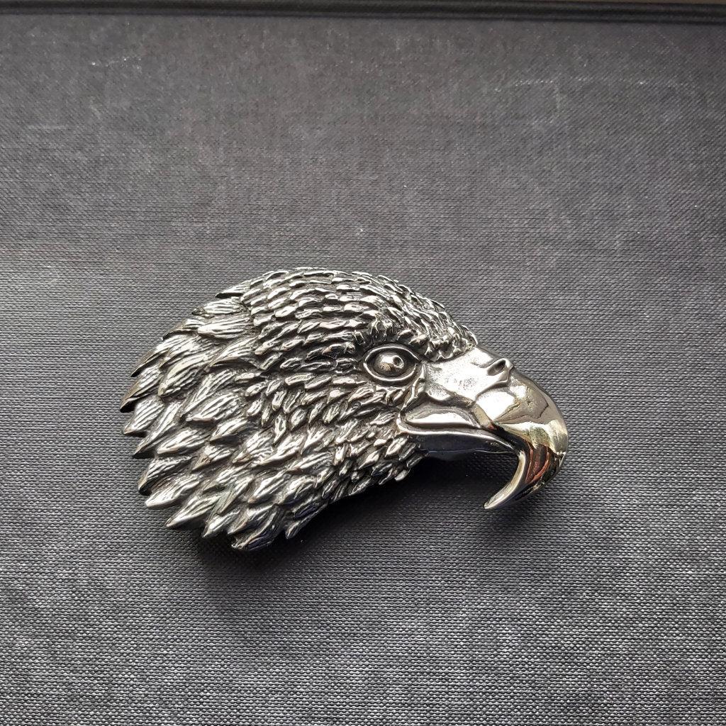 Eagle Goth Belt Buckle - Steel - 00-Badboy-Dark Fashion Clothing