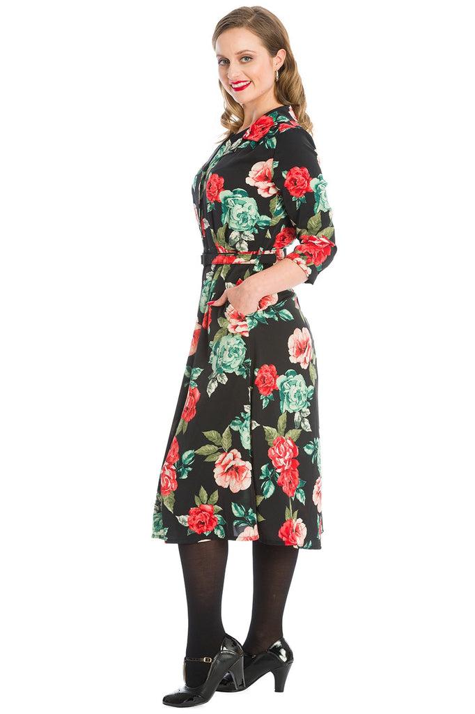 Evening Rose Dress-Banned-Dark Fashion Clothing