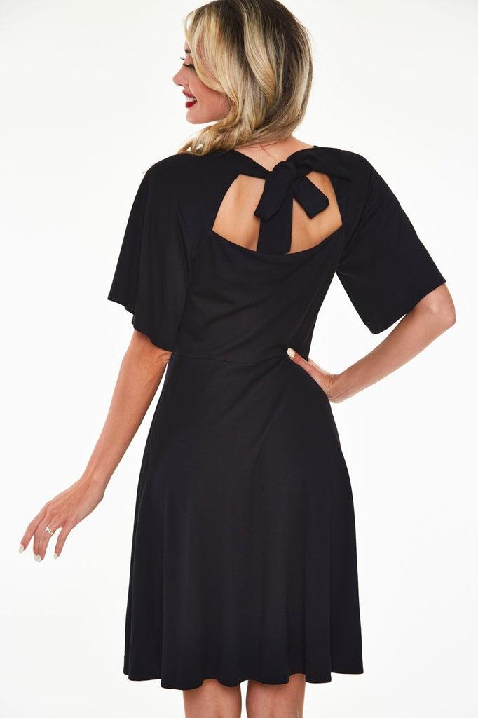 Felicity Fuller Sleeve Flare Dress-Voodoo Vixen-Dark Fashion Clothing