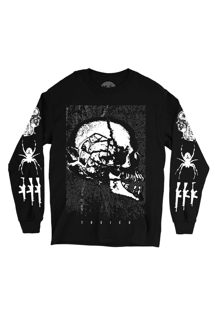 Fractured Longsleeve Tee-Toxico-Dark Fashion Clothing