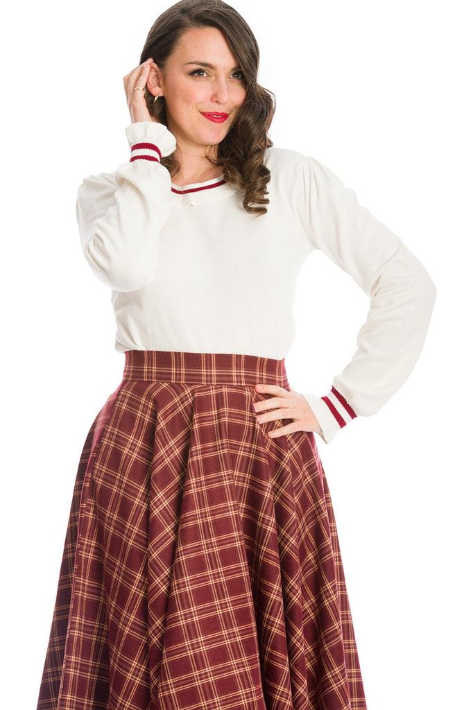 Frill Me Puff Sleeve Frill Jumper-Banned-Dark Fashion Clothing