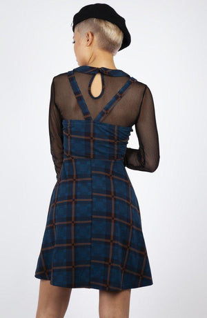 Get Fluid Plaid Overall Dress-Jawbreaker-Dark Fashion Clothing