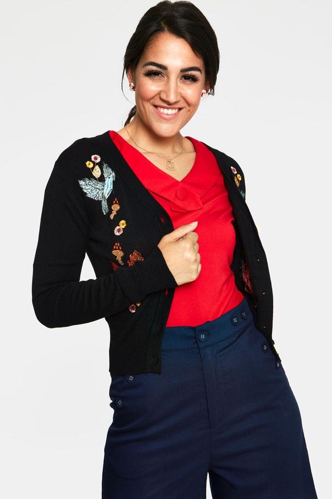 Ginny Woodland Cardigan-Voodoo Vixen-Dark Fashion Clothing