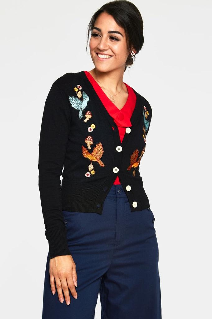 Ginny Woodland Cardigan-Voodoo Vixen-Dark Fashion Clothing