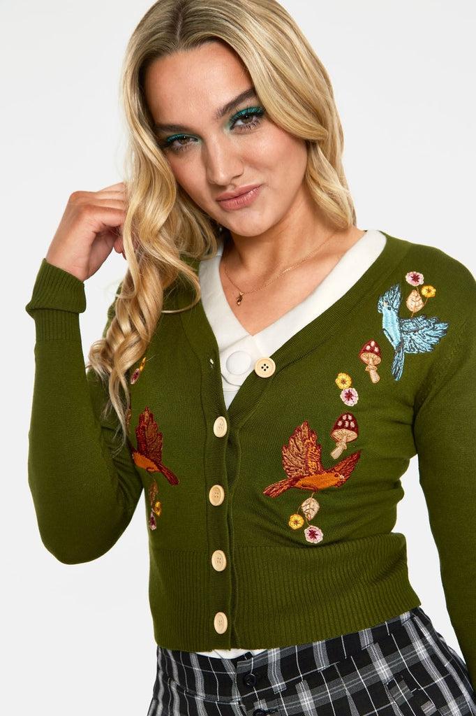 Ginny Woodland Cardigan-Voodoo Vixen-Dark Fashion Clothing